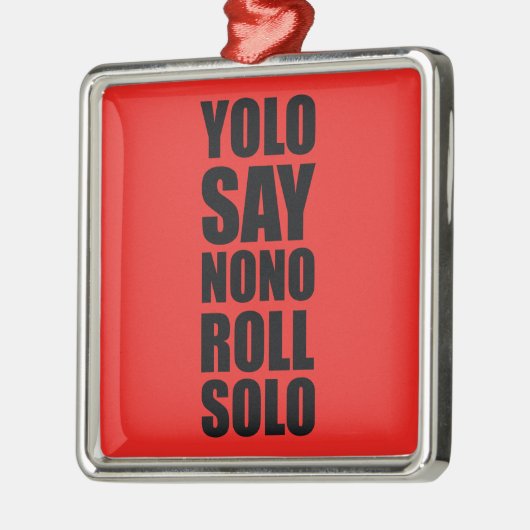 YOLO-Rollensolo Silbernes Ornament (Links)