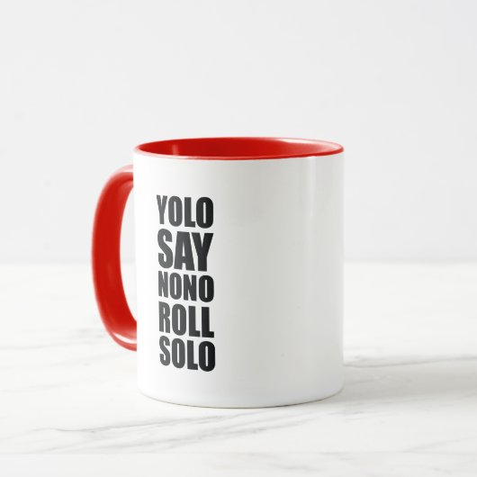 YOLO-Rollensolo Tasse (Vorderseite Links)