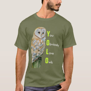 YOLO-Schleiereule-Aquarell T-Shirt