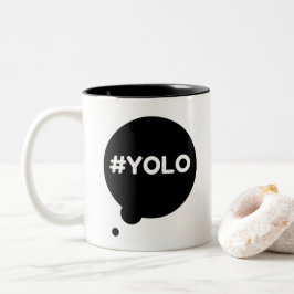 YOLO-Schwarzes 325 ml-Tasse Zweifarbige Tasse