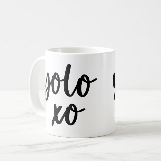 Yolo Sie leben nur einmal Kaffeetasse (Vorderseite Links)