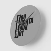 YOLO-Vertikale-Kasten Runde Wanduhr (Winkel)