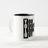 YOLO-Vertikale-Kasten Zweifarbige Tasse (Vorderseite Links)