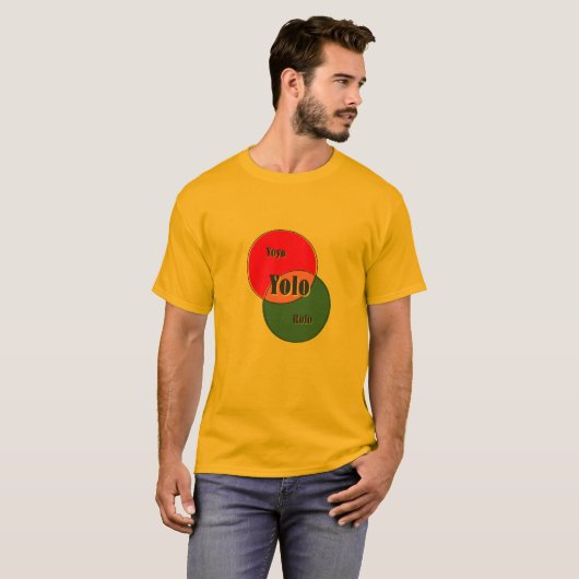 Yolo Yoyo Rolo venn diagramm T-Shirt (Vorne ganz)