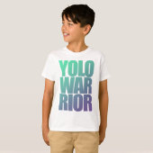YOLOWARRIOR - Purquoise Buchstaben T-Shirt (Vorne ganz)