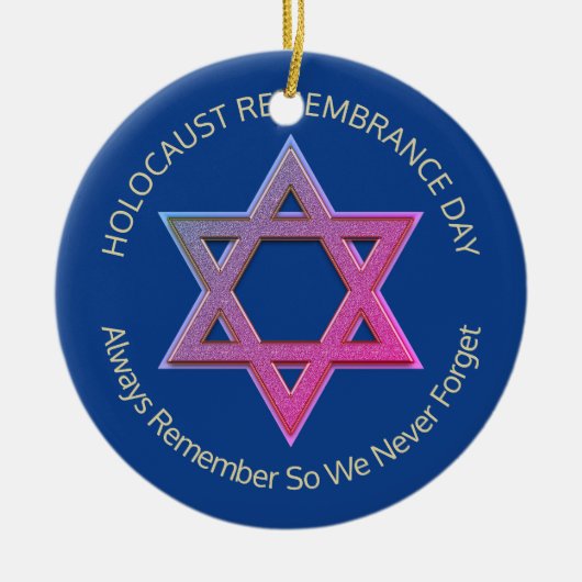 YOM HASHOAH Holocaust-Erinnerung Keramik Ornament (Vorne)