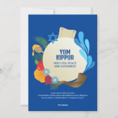 Yom Kippur Decorative Circle Graphic Blue Karte (Vorderseite)