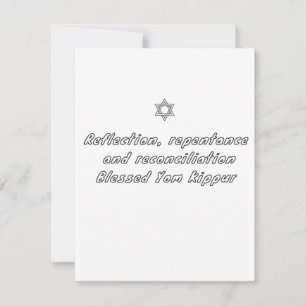 Yom Kippur Feiertagskarte