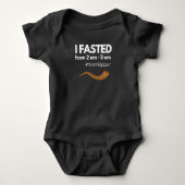 Yom Kippur Jewish Baby I Fasted Baby Strampler (Vorderseite)