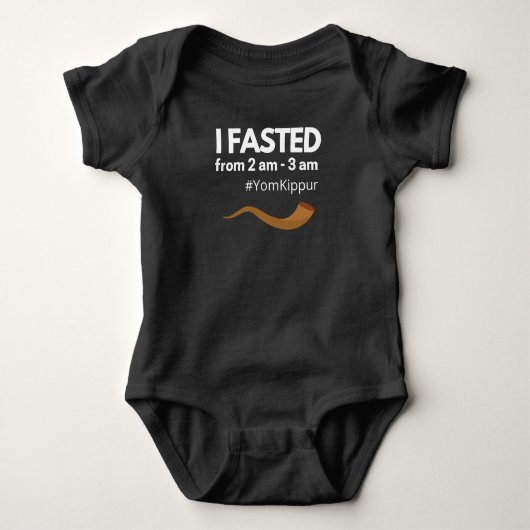 Yom Kippur Jewish Baby I Fasted Baby Strampler (Vorderseite)