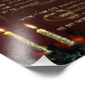 Yom Kippur Kindling Lights Hebräisches Englisches  Fotodruck (Ecke)