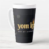 Yom Kippur Latte Tasse (Linke Ecke)