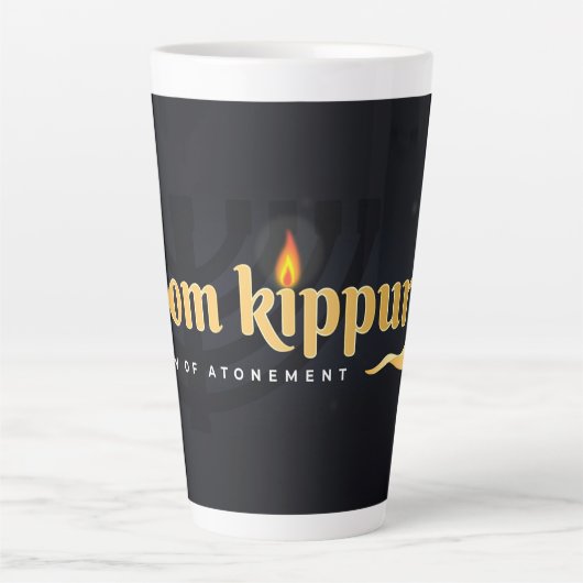 Yom Kippur Latte Tasse (Vorderseite)