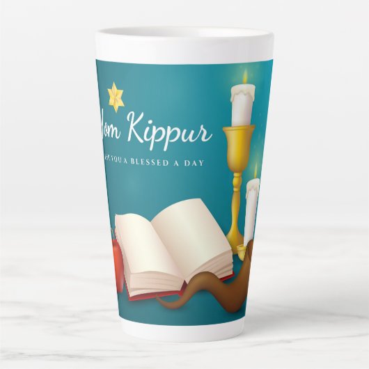 Yom Kippur Latte Tasse (Vorderseite)