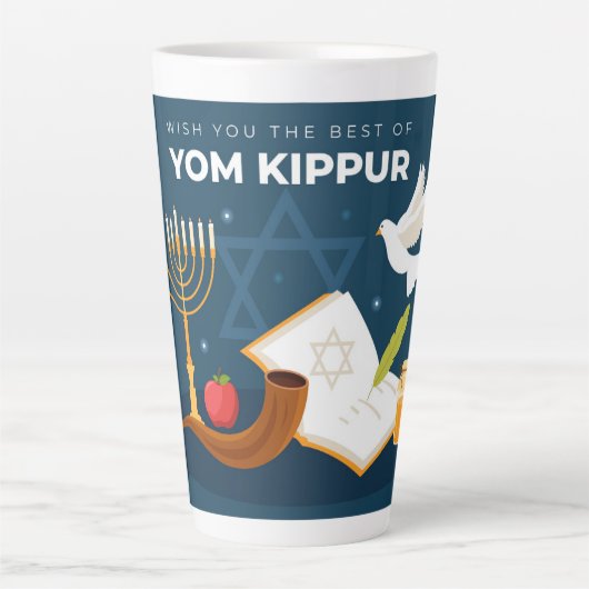 Yom Kippur Latte Tasse (Vorderseite)
