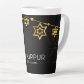 Yom Kippur Latte Tasse (Rechte Ecke)