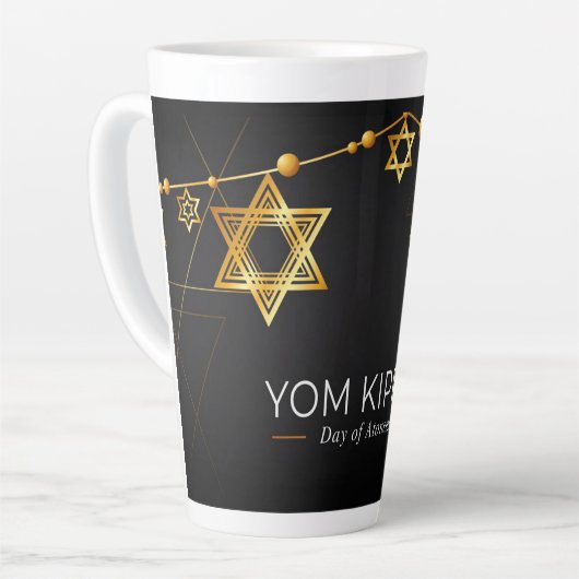 Yom Kippur Latte Tasse (Linke Ecke)