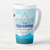 Yom Kippur Latte Tasse (Rechte Ecke)