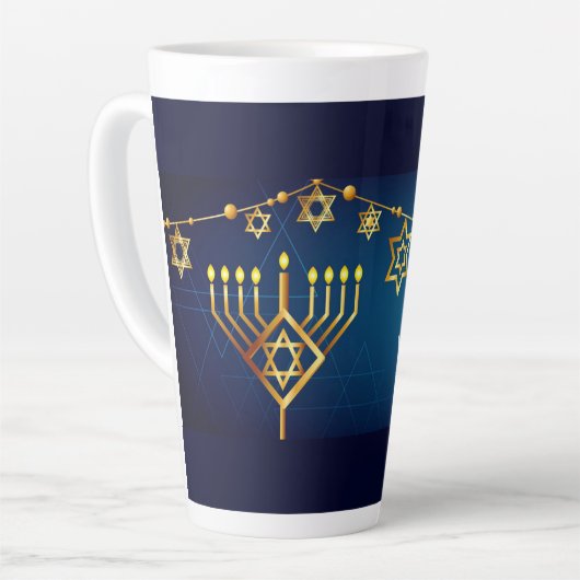 Yom Kippur Latte Tasse (Linke Ecke)