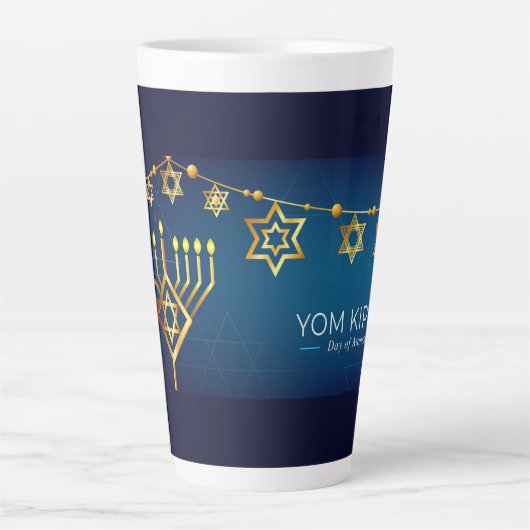 Yom Kippur Latte Tasse (Vorderseite)