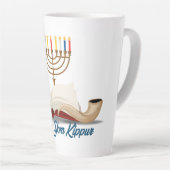 Yom Kippur Latte Tasse (Rechte Ecke)