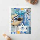 Yom Kippur Mitteilungskarte (Vorderseite/Rückseite Beispiel)