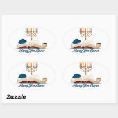 Yom Kippur Ovaler Aufkleber (Blatt)