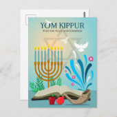 Yom Kippur Postcard Postkarte (Vorne/Hinten)