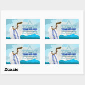 Yom Kippur Rechteckiger Aufkleber (Blatt)