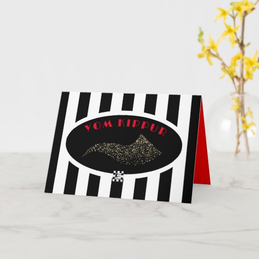 Yom Kippur Sessings Karte (Gelbe Blume)