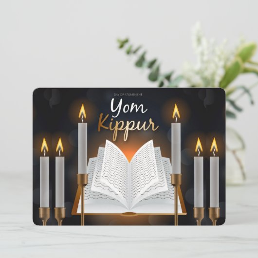 Yom Kippur-Urlaubskarte Feiertagskarte (Stehend Vorderseite)