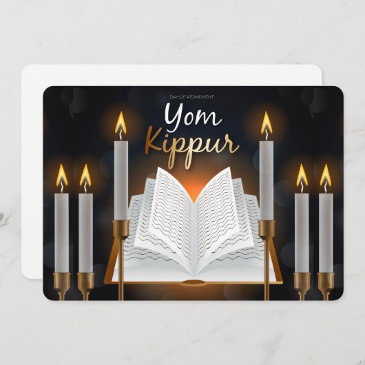 Yom Kippur-Urlaubskarte Feiertagskarte (Vorne/Hinten)