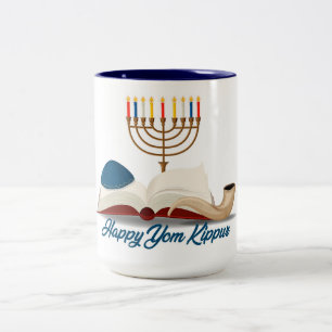 Yom Kippur Zweifarbige Tasse