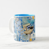 Yom Kippur Zweifarbige Tasse (Vorderseite Links)