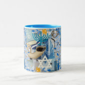 Yom Kippur Zweifarbige Tasse (Mittel)