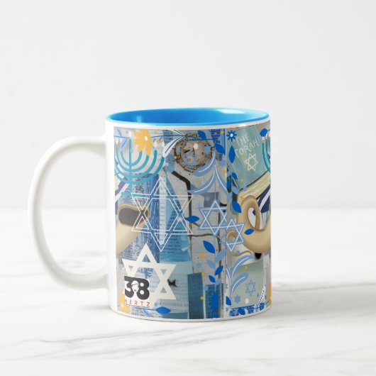 Yom Kippur Zweifarbige Tasse (Links)