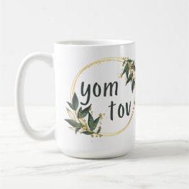 Yom Tov in einem Kranz Kaffeetasse
