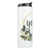 Yom Tov in einem Kranz Thermosbecher (Nach links gedreht)