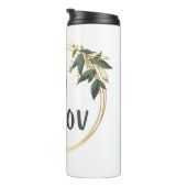 Yom Tov in einem Kranz Thermosbecher (Nach rechts gedreht)