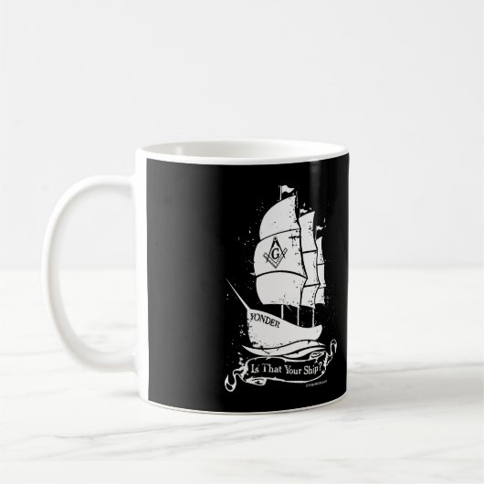 Yonder Schwarzes Coffe Tassen-11oz Kaffeetasse (Links)