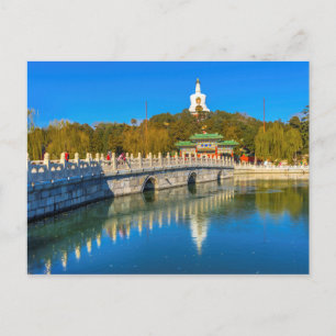 Yongan-Brücke Weißer Stupa Postkarte