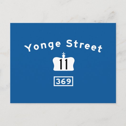 Yonge St 11 Postkarte (Vorderseite)
