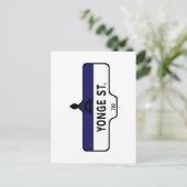 Yonge Street, Toronto Street Sign Postkarte (Stehend Vorderseite)