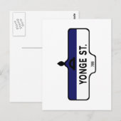 Yonge Street, Toronto Street Sign Postkarte (Vorne/Hinten)