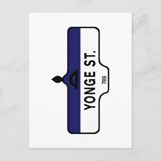 Yonge Street, Toronto Street Sign Postkarte (Vorderseite)