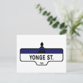 Yonge Street, Toronto Street Sign Postkarte (Stehend Vorderseite)