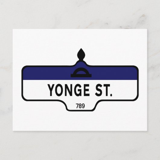 Yonge Street, Toronto Street Sign Postkarte (Vorderseite)