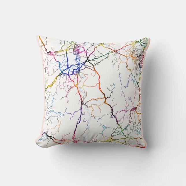 Yongzhou China City Map Kissen (Vorderseite)