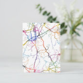 Yongzhou China City Map Postkarte (Stehend Vorderseite)