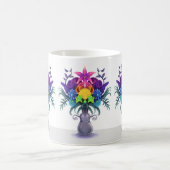 "Yoni" - farbenfrohe Blumenbouquet-Tasse Kaffeetasse (Mittel)